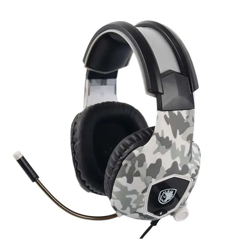 Sades Sa818 шлем Ps4 игровая гарнитура с микрофоном камуфляжные стерео наушники для ПК