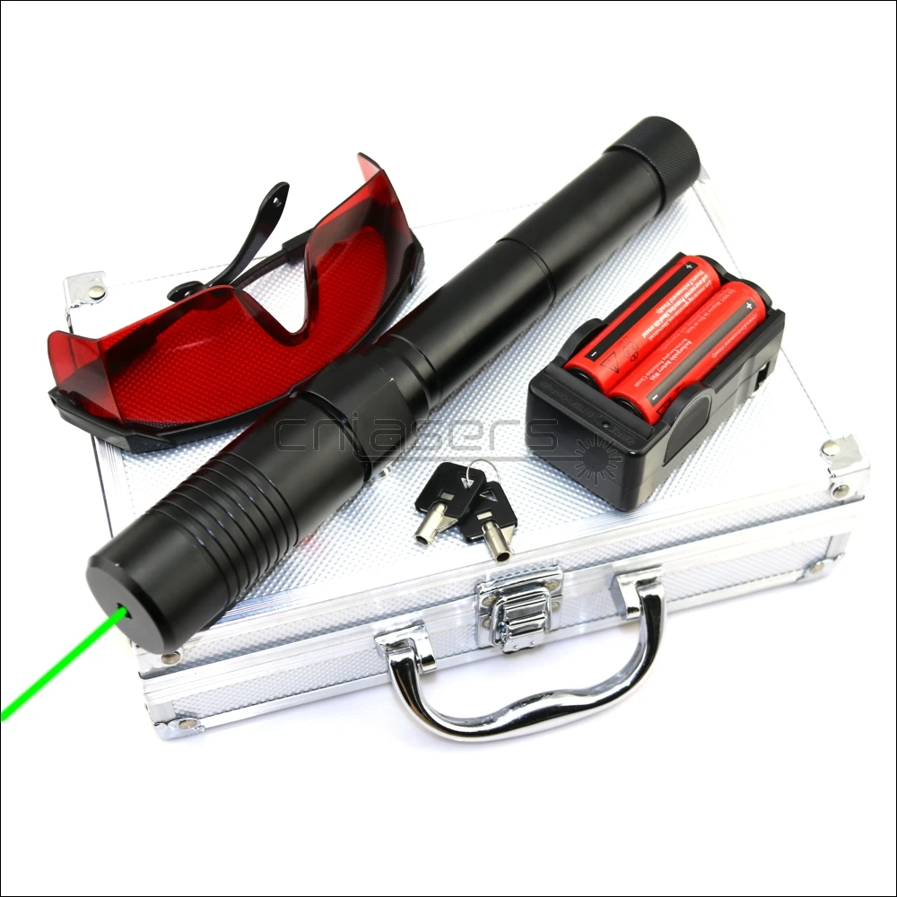 CNILasers GX1-II قابل للتعديل التركيز 520nm الأخضر مؤشر ليزر مرئية قلم ليزر عالية الطاقة الليزر الشعلة التخييم مصباح إشارة الصيد