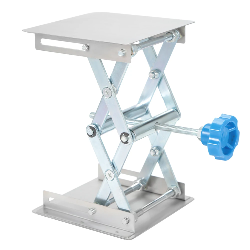  Stainless Steel Lifting Platform Stand Rack Scissor Lab Jack Adjustable Height Laboratory Lifting P