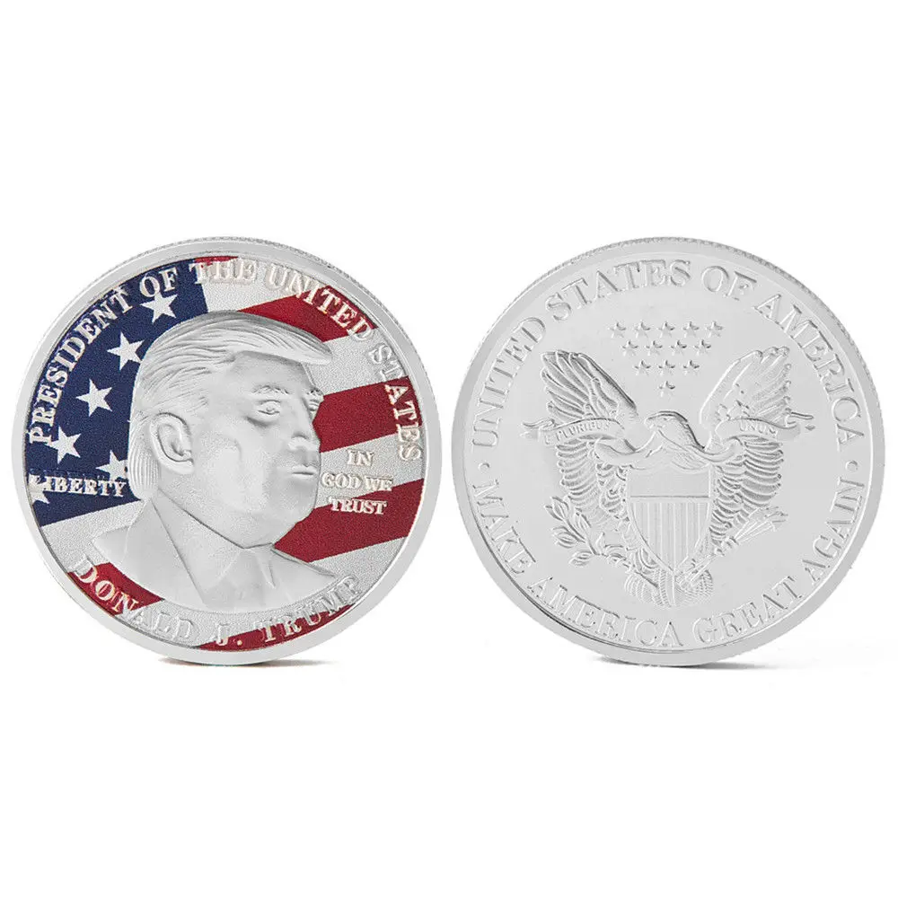 2019 New Donald Trump President Commemorative Coin Gold Silver Plated Bitcoin Collectible Gift Bit coins Historical Memorabilia