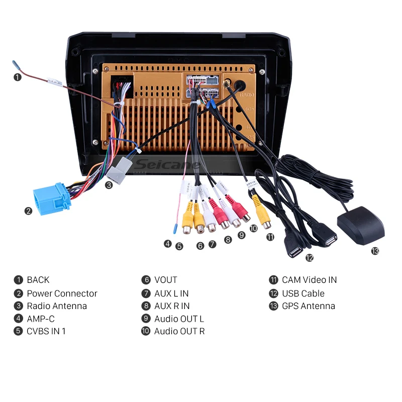 Excellent Seicane 2 din Car Radio For SUZUKI Swift 2017 2018 2019 Android 8.1 9 inch HD Touchscreen Bluetooth GPS car Multimedia Player 4