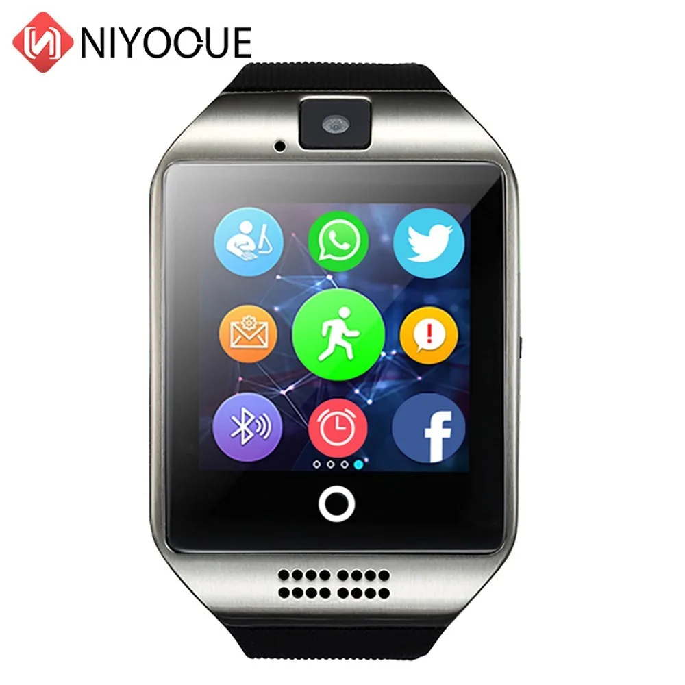 Умные часы Q18 с поддержкой Sim карты и удаленной камерой для IOS Android Wear Wach PK DZ09 GT08