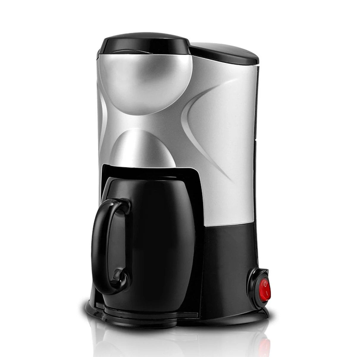 

300W 220V 150ml Electric Drip Coffee Maker Black Multifunction Household Coffee Maker Machine Tea Pot With Mini Ceramic Cup New