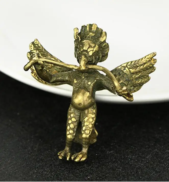

Collection Chinese Brass Carved Animal Eagle Hold Snake In Its Mouth Exquisite Small Statues Gift