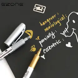 EZONE золото/серебро Mark ручка маркер для выделения текста масло подпись ручка поздравительная открытка эскиз Альбом DIY Школа Офисные