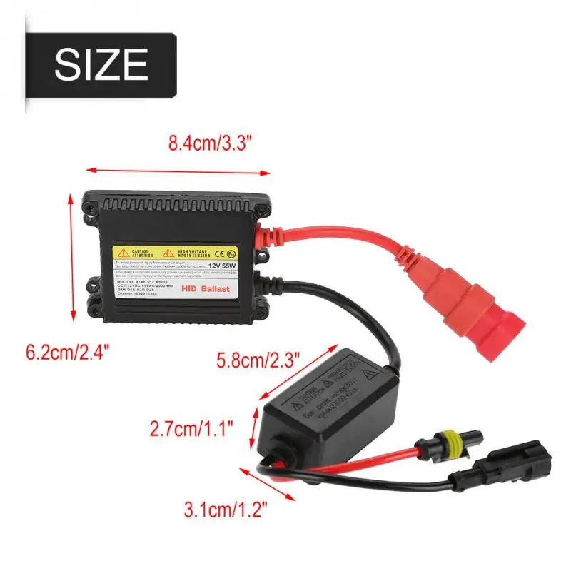 2 шт. 12 В 55 Вт Универсальный цифровой ксенон DC HID Балласт конверсионный комплект для автомобиля HID конверсионный комплект Замена