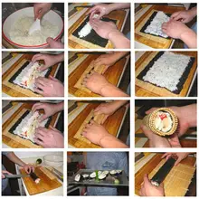 1 Набор ковриков для суши, роликовый коврик из бамбукового материала, сделай сам и рисовое весло, инструменты для суши, инструмент для приготовления пищи, кухонные гаджеты