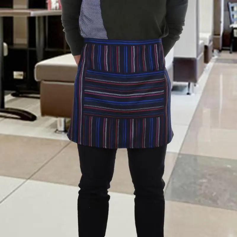 

Strip Anti Oil Cotton Bust Apron Catering Waiters Uniform Chef Cafe Bar Cooking Baking Bib Aprons Kitchen Accessories