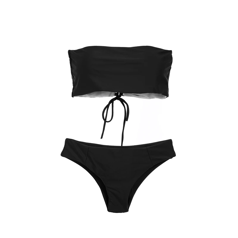 New 2019 Women Summer Swimwear Off The Shoulder Bikini Set Push Up Padded Bra Bathing Suit