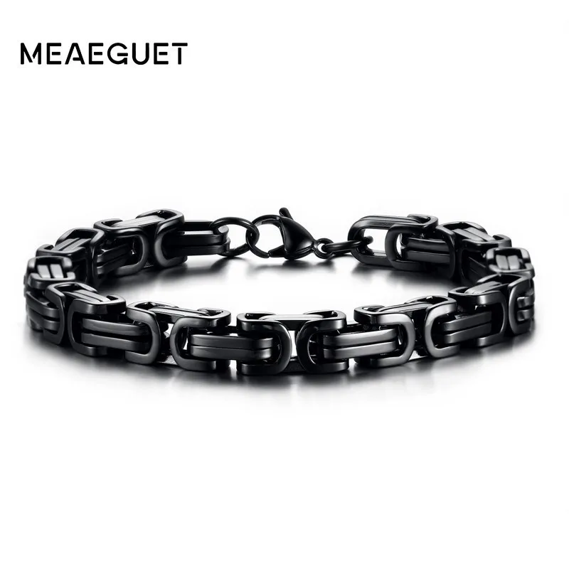 Роскошные цепи браслет для мужчин кубинская витая ссылка Винтаж в черный бразильский Pulseira хип-хоп состояние мужчин t ювелирные изделия
