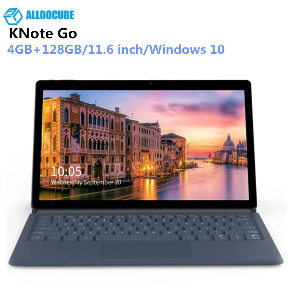 

ALLDOCUBE KNote Go Tablet Laptop 2 in 1 11.6 inch Windows 10 Quad Core 4GB RAM 128GB SSD Dual Camera HDMI with Keyboard