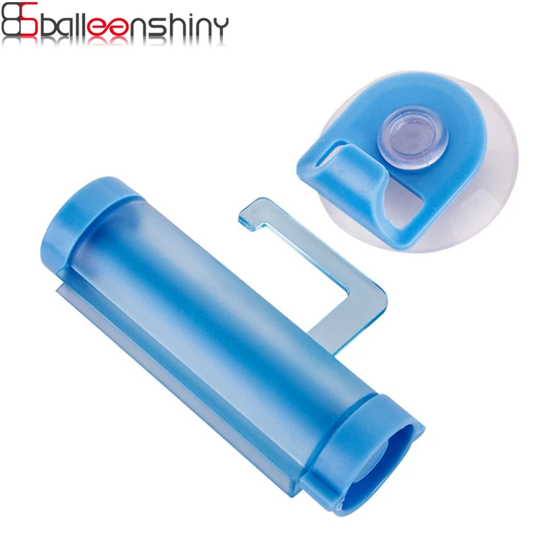 

Wall Suction Cup Rolling Toothpaste Squeeze Press Bathroom Tube With Strong Suction Cup Storage Hook OrganizerToothpaste Holder