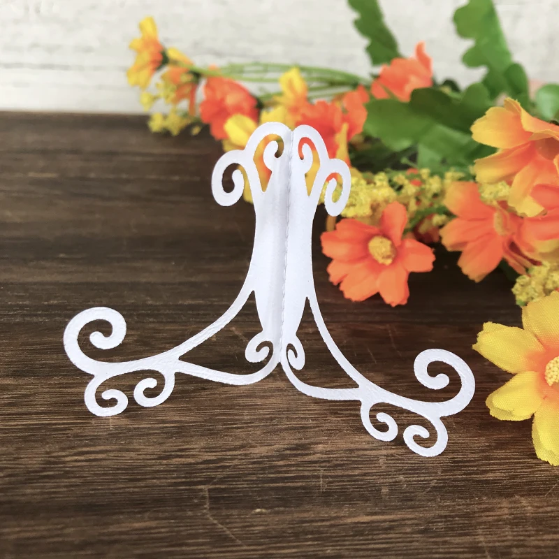 

Fold Tripod Metal Dies Cutting for Scrapbooking Greeting Card Shelf Embossing Craft Die Cut New 2018 DIY Greeting Card Support
