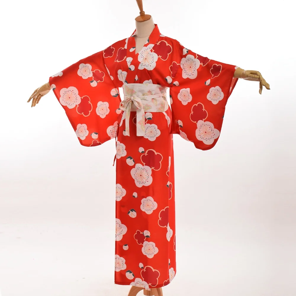 Японские женщины Wafuku длинное кимоно юката костюм платье пижамы халат