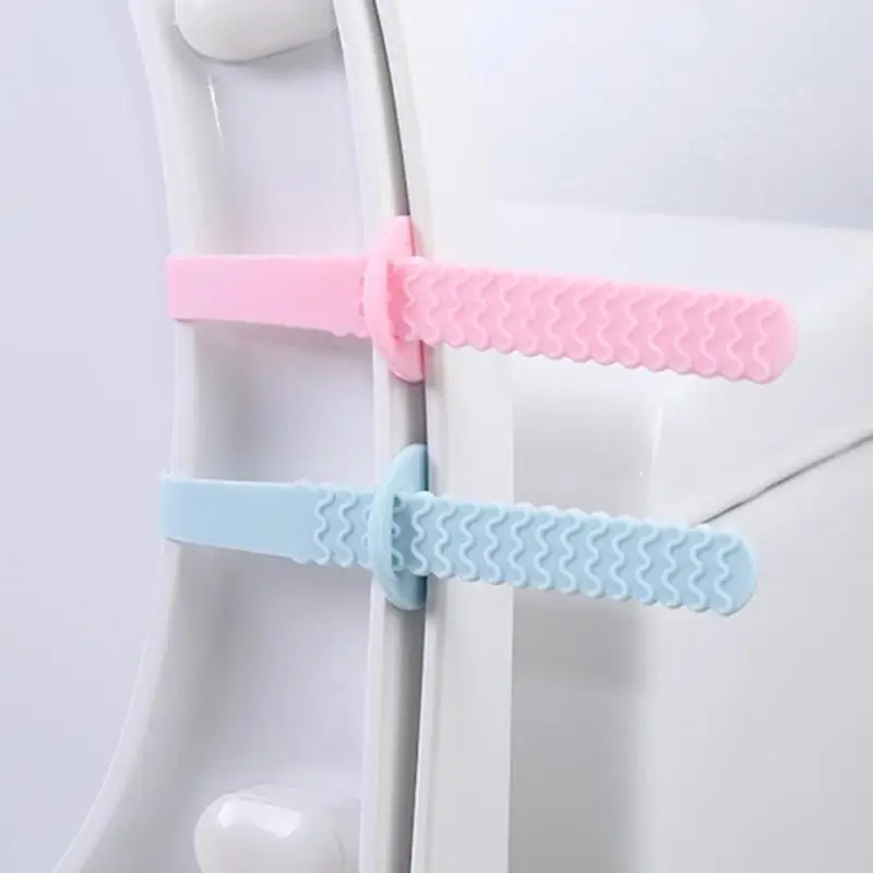 Silicone Toilet Seat Lifter Handle Cover Portable Toilet Clean Supplies convenient for Travel Home Bathroom Sanitary Closestool