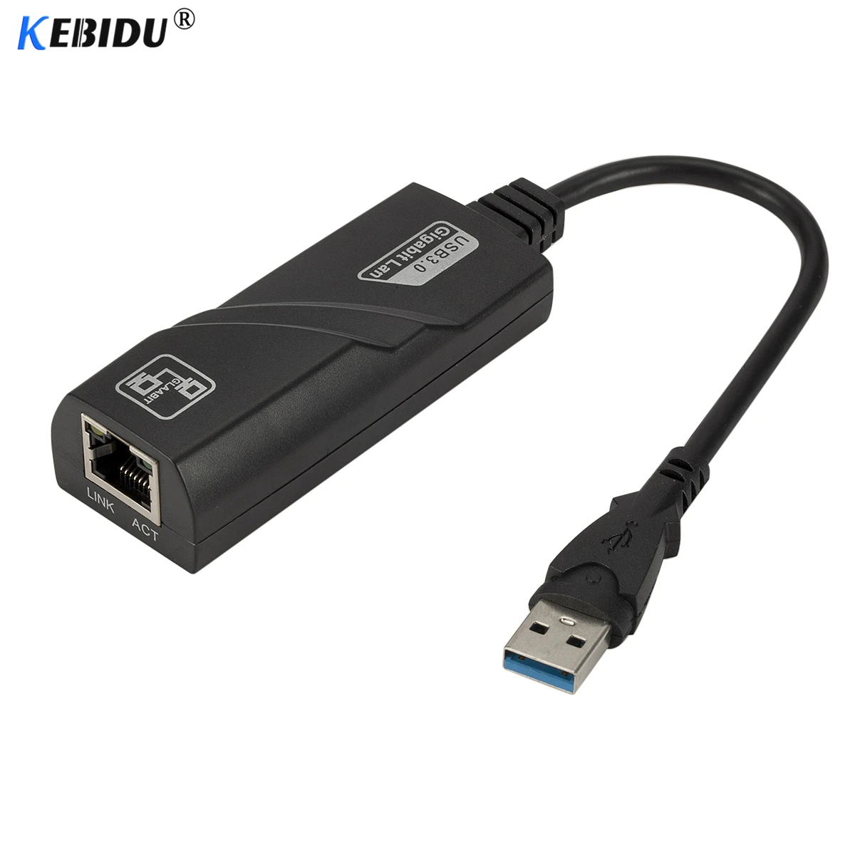 KEBIDU проводной USB 3,0 Gigabit Ethernet RJ45 LAN(10/100/1000) Мбит/с сетевой адаптер Ethernet сетевой карты для ПК Windows 7/8/XP