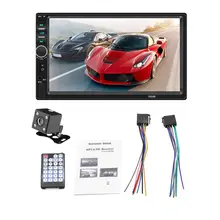 1 PC Nuovo 7 “2 Din Touch Screen Auto Lettore MP5 Bluetooth Stereo BT FM Radio USB AUX In con Videocamera vista posteriore