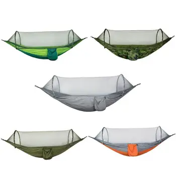 

Outdoor Mosquito Net Hammock Parachute Fabric Mesh Hammocks Beds Hanging Swing Sleeping Bed Tree Tent