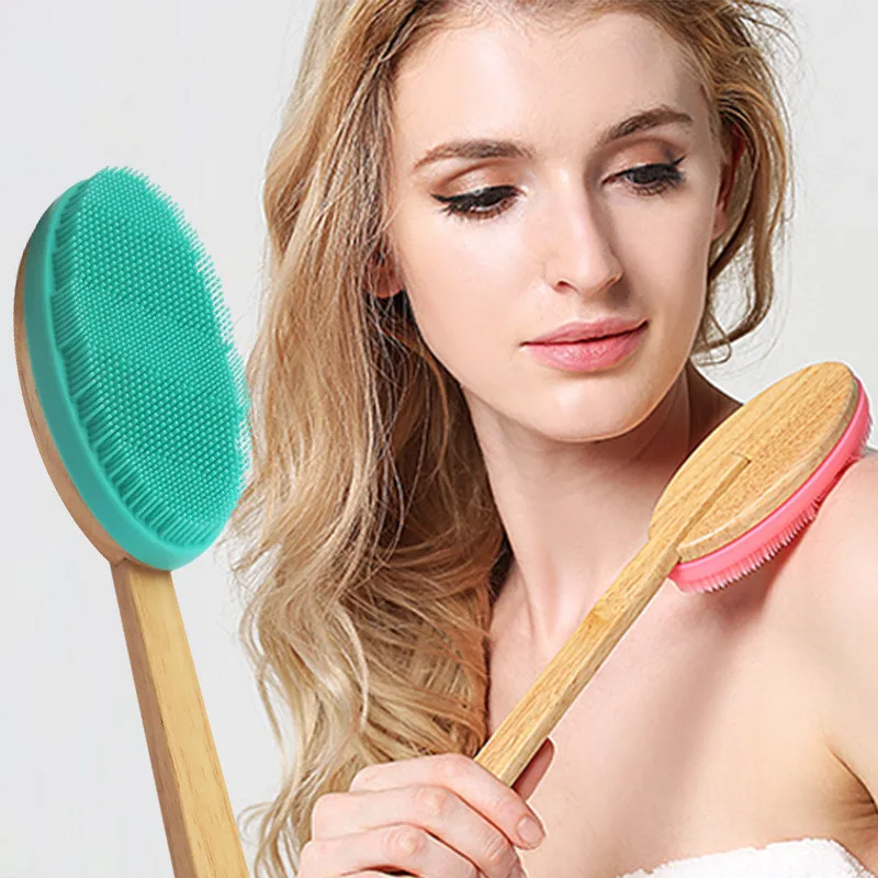 Soft Silicone Body Brush Long Handle Shower Brush Body Scrub Bath Brush For Back Scrubber Exfoliating Bathroom Products - Bath Brushes, Sponges Scrubbers - AliExpress Soft Silicone Body Brush Long Handle Shower Brush Body Scrub Bath Brush For Back Scrubber Exfoliating Bathroom Products - Bath Brushes, Sponges Scrubbers - AliExpress