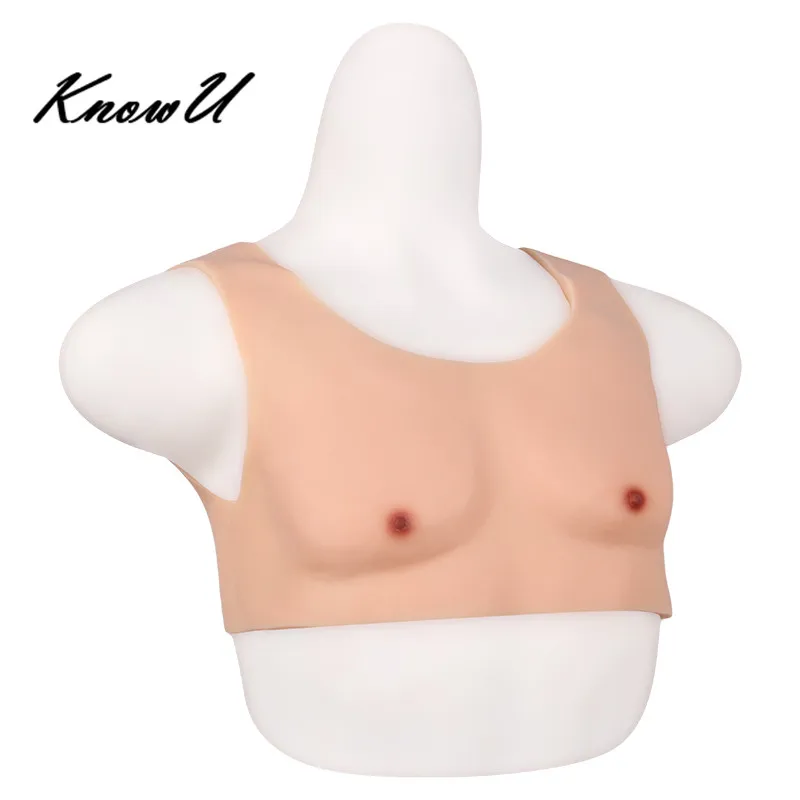 

KnowU Fake Chest Muscle Belly Soft Silicone Man Artificial Muscles Silikonkiste für Männer силиконовый сундук для мужчин