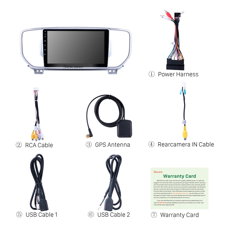  Seicane Android 81/90 reproductor Multimedia para 2016 de 2017 KIA 2018 KX5 Sportage 2 Din de 9 pul