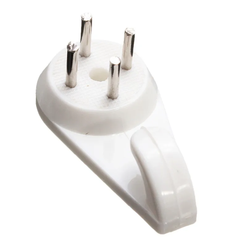 

MTGATHER 10pcs White Plastic Invisible Wall Mount Photo Picture Frame Nail Hook Hanger 30mm Easy To Fix Top Quality