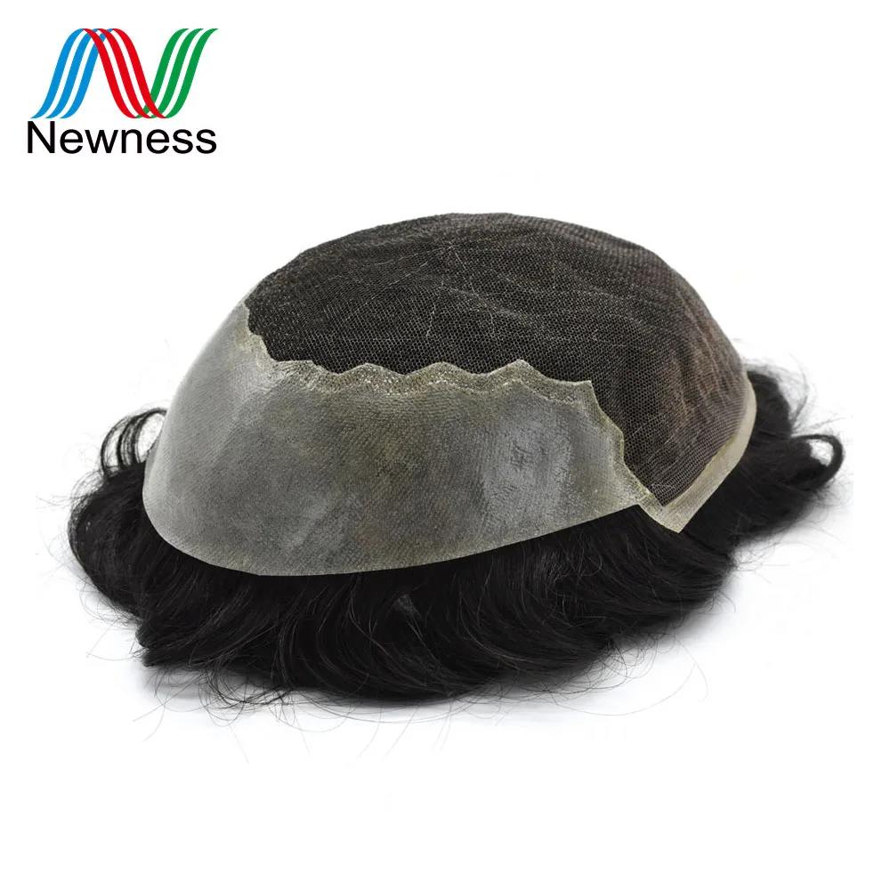 

Men Toupee Mens Hair System Remy Human Hair Lace & PU Men Breathable Wig For Males Men Hairpieces Newness
