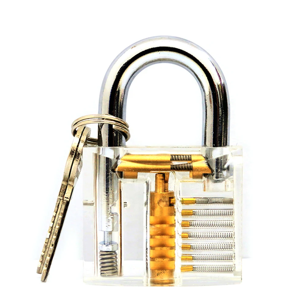 

Konesky Transparent Visible Pick Cutaway Practice Padlock Lock With Broken Key Removing Hook Kit Extractor Set Locksmith Tools