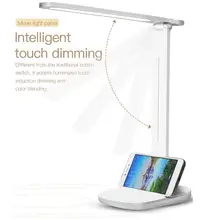 Светодиодный USB Перезаряжаемый светильник с регулируемой интенсивностью сенсорного переключателя для детей, студенческого общежития, защитные столы для чтения, настольная лампа