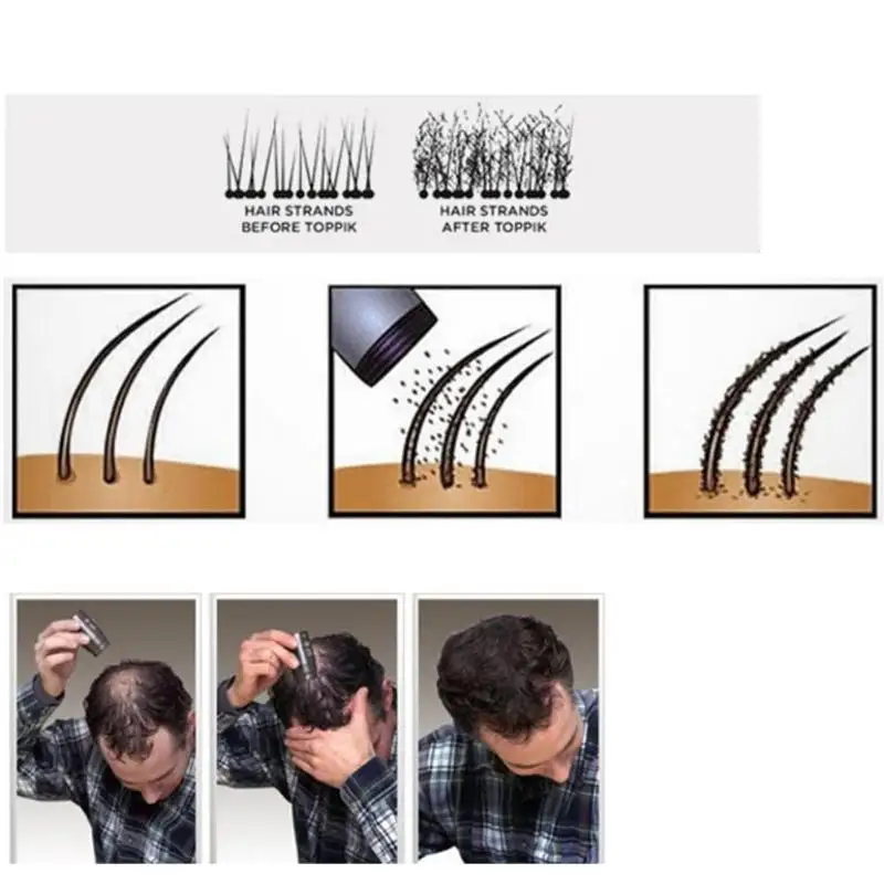 Salon Beauty Toppik Hair Fiber Keratin 27.5g Hair Building Fibers Powder Hair Loss Concealer Hair Care Growth Products Salon Beauty Toppik Hair Fiber Keratin 27.5g Hair Building Fibers Powder Hair Loss Concealer Hair Care Growth Products