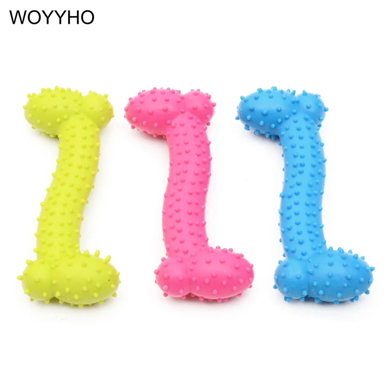 

Rubber Dog Toy Bone Shape Pet Bite Molar Tooth Chew Toys For Small Puppy Dogs Outdoor Training Pet Supplies