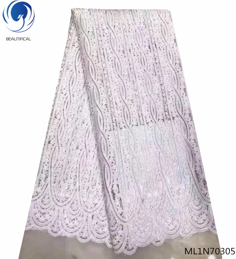 

Beautifical fabrics lace african tulle lace fabrics 2019 high quality tulle laces dress for women 5yards/lot ML1N703