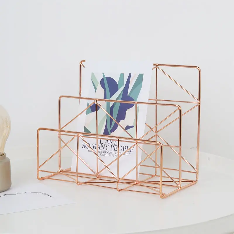 

Iron Desktop Book Storage Rack Bookends Support Stand Magazine Holder Shelf Bookrack Hollow Home Office Supplies 17.5*9.5*14cm