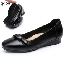 Женская обувь на плоской подошве; Новинка года; модная Осенняя удобная обувь для среднего возраста; однотонные туфли-лодочки с острым носком