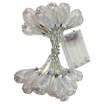 

BIFI-1M 10 Led Water Droplets String Lights Barbed Wire Mesh Hollow Warm Color Fashion Party Bedroom Battery Operation Decor L