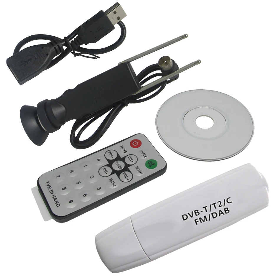 DVB-T2 USB ТВ-тюнер DVB-C T2 DVB-T DAB+ HD tv Stick с до Win10 MJZSEE tv R901