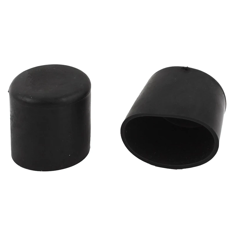 

2 Pcs Rubber Round Furniture Foot Cover Protector 28mm Inner Dia Black