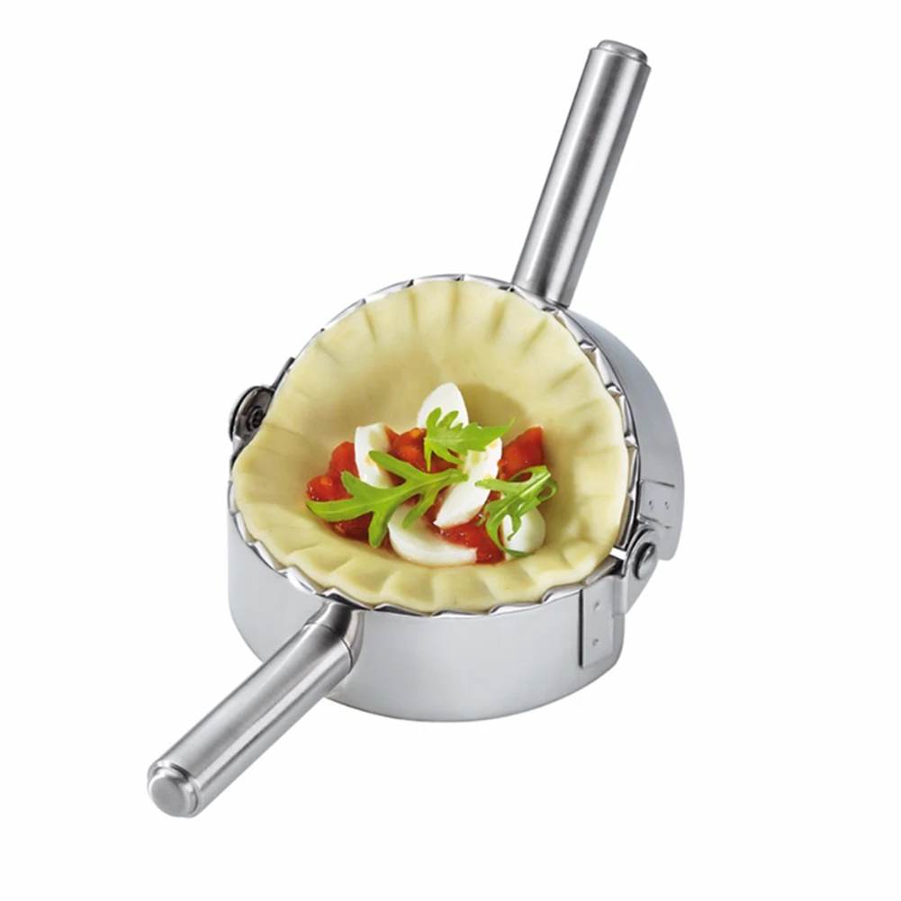

12cm Ravioli Mould Large Size Dumpling Mold Straight Handle Stainless Steel Multifunctional DIY Cooking Tool
