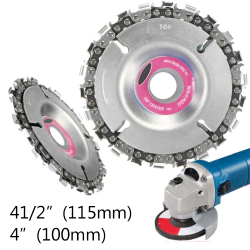 

4 Inch Grinder Disc And Chain 22 Tooth Fine Cut Chain For 100/115 Angle Grinder