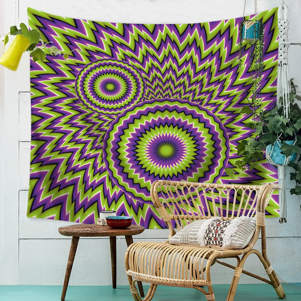 Красочные Tie Dye Мандала гобелены Хиппи пледы постельные покрывала общежития