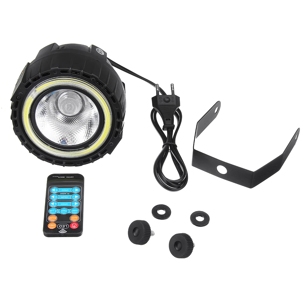 

CLAITE AC90-240V Stage Lighting Effect 15W RGB LED Stage Light Remote Control Sound-activated Par Lamp for Christmas