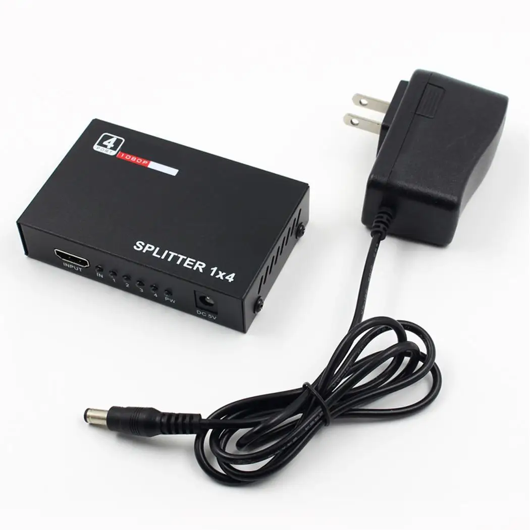 1080p 4K HD Multimedia Interface Splitter Amplifier Repeater 1.3b 24bit/ deep color 30bit 36 bit 1 x 4 Port | Электроника