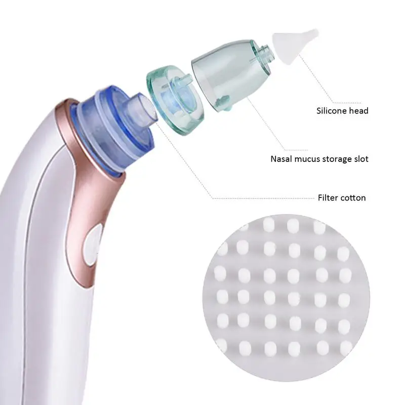 200PCS Baby Nasal Aspirator Filter Cotton Nasal Suction Device Accessories Disposable Filter Cotton Nose Cleaner For Baby Care