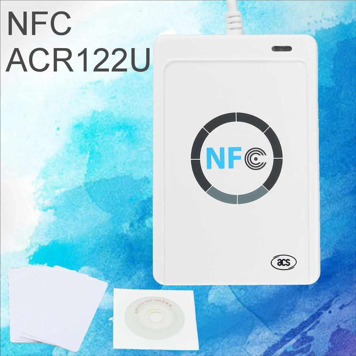 ACR122u NFC писатель 13,56 МГц RFID Копир Дубликатор бесконтактных смарт-писатель/USB + 5 шт UID карты + SDK