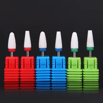 

1pcs ceramic nail drill bits for electric machine manicure cuticle cutter Miller pedicure nail polish remover tool for nail art