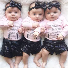 Летние Повседневное с бантом для маленьких девочек; блестящие шорты вечерние шорты с пайетками Соблазнительные шорты вечерние босоножки на высоком каблуке Blingbling, укороченные брюки, От 1 до 5 лет