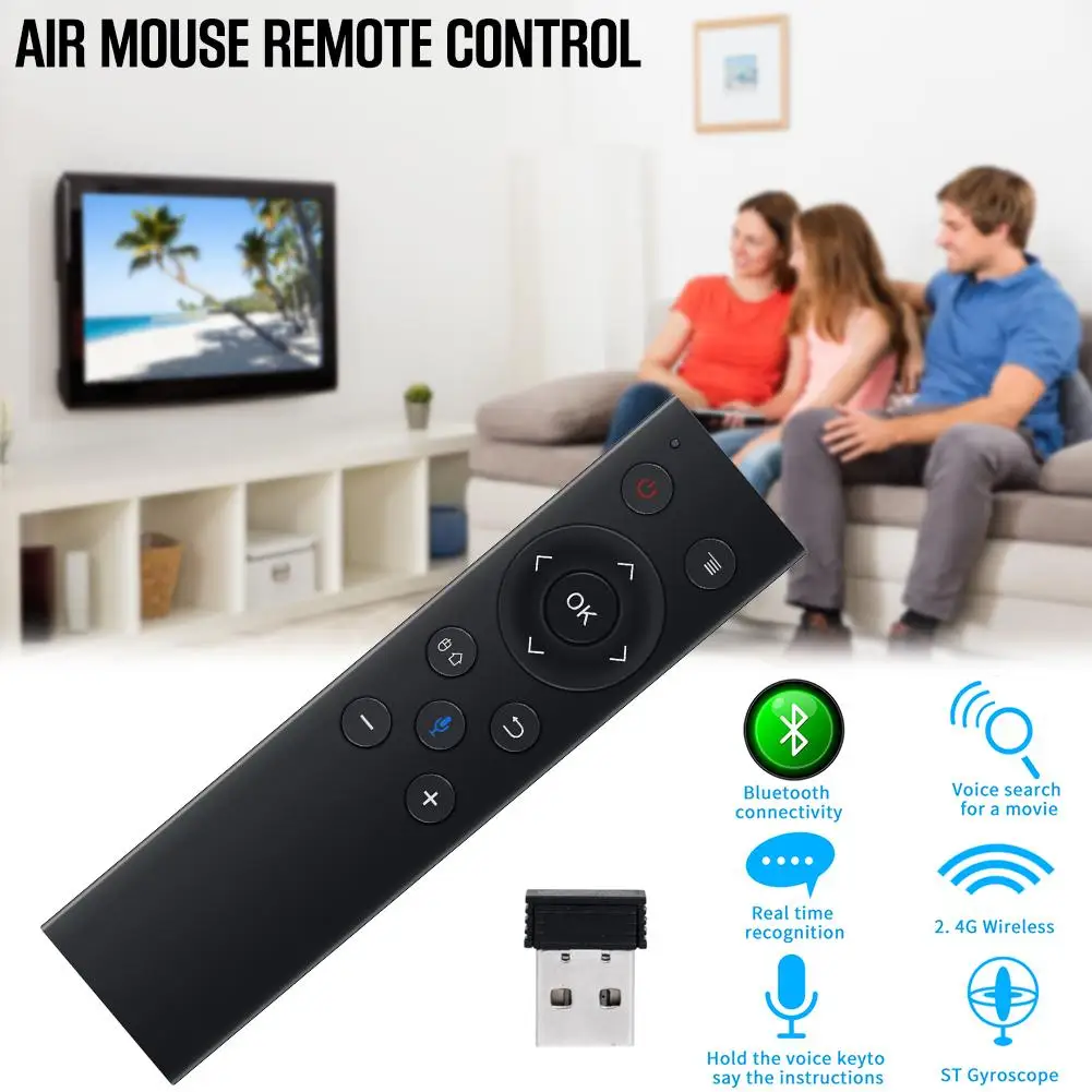 

Q7 Flying Squirrel Bluetooth Voice Control Remote For Smart TV 2.4G Microphone Voice Gyro Universal Wireless Infrared TV Box