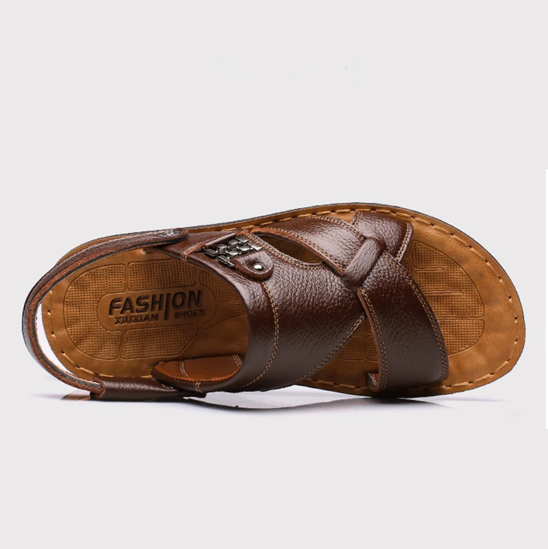 UPUPER 2019 الصيف لينة جلد الرجال الصنادل مريحة الرومانية الصيف أحذية الرجال الترفيه الشاطئ حذاء رجالي كبيرة الحجم 38- 47 UPUPER 2019 الصيف لينة جلد الرجال الصنادل مريحة الرومانية الصيف أحذية الرجال الترفيه الشاطئ حذاء رجالي كبيرة الحجم 38- 47