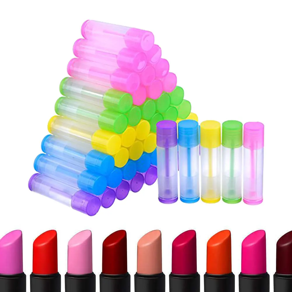 

Lip Balm Tubes Empty Practical Plastic Lip Balm Tube Lipstick Tube Chapstick Containers Lipstick Containers for Handcraft