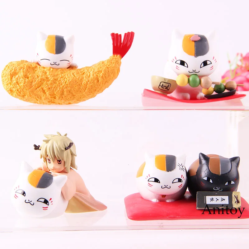 

Natsume Takashi & Madara Nyanko Sensei Cat Natsume Yuujinchou Anime Action Figure PVC Collection Model Toy 4pcs/set